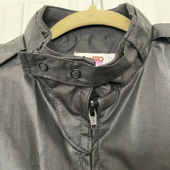 Vintage King Louie Bomber Jacket Paperworkers Spell Out Black Pro Fit M - Picture 4 of 8